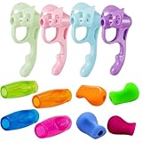 12 Stifthalter Kinder Hilfe, Schreibhilfe Für Stift Kinder, Ergonomische Schreibhilfe Für Rechts- Und Linkshänder, Ideal Für Schule, Therapie Und Büro