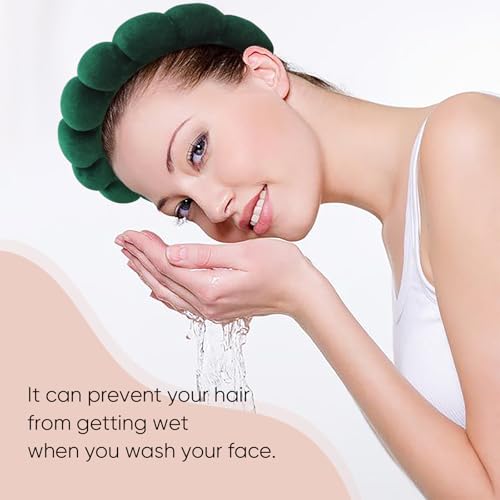 DRESHOW Spa Headband for Women Sponge Headband for Washing Face Clouds Soft Terry Cloth Makeup Skincare Headbands - Image 4