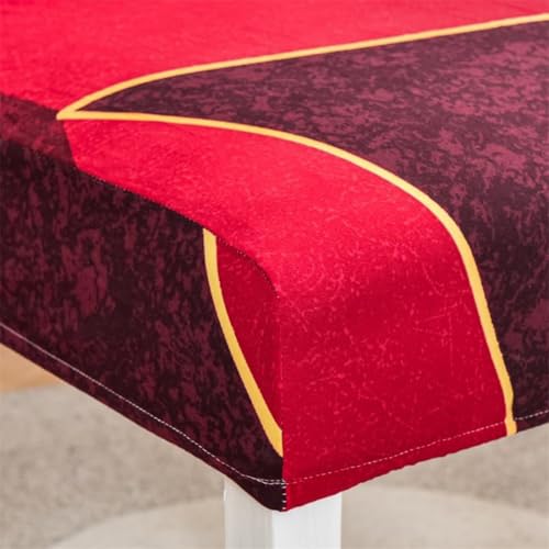 Image of Styleys Chair Covers for Dining Room, Stretch Dining Chair Cover, Washable Spandex Kitchen Chair Slipcovers (Set of 4, Red Faded Black Abstract, SD3222)