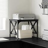 Générique Support d'imprimante Réglable Chêne Noir 40 x 30 x 31 cm,Appareils électroniques...