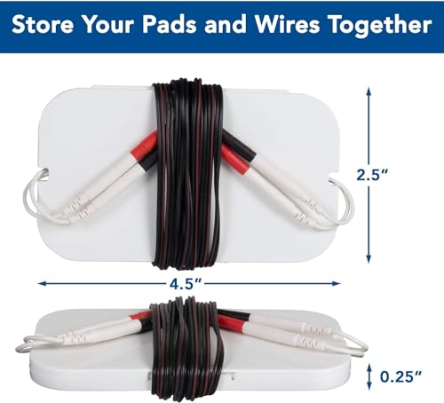 TENS 7000 Official TENS Unit Electrode Pads - 48 Pack, Includes Electrode Carrying Case, Premium Quality OTC TENS Unit Replacement Pads, 2\" X 2\" - Compatible with Most TENS Machines