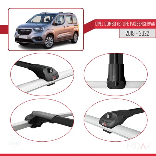 Barres de toit railing Opel Combo E Life résolvant le manque de coffre - 4