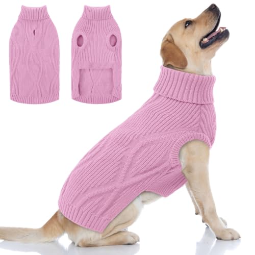 Queenmore Dog Sweaters for Large Dogs, Cozy Knit Pullover for Large Dogs