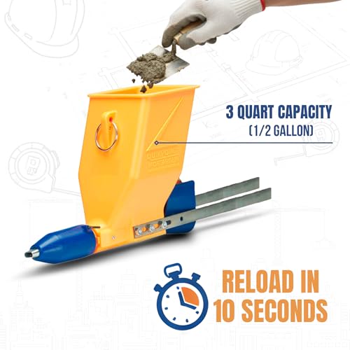 Quickpoint Mortar Gun Grout Applicator, Professional Drill-Powered Drill Mate Tool for Pointing, Tuckpointing, Brick & Stone - Quikpoint Drill-Mounted Mortar & Grout Gun for Masonry Applications by Piping Hot Art Works - Image 4