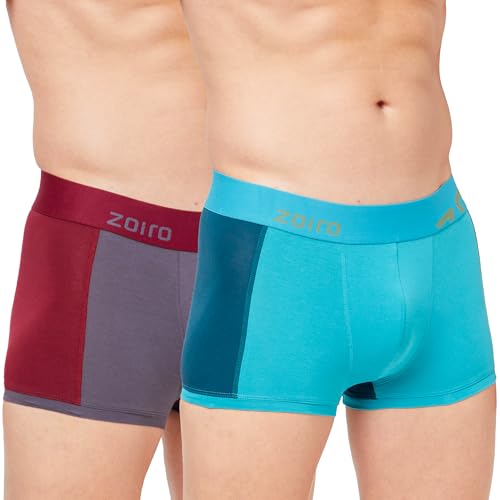 Image of Zoiro Men's Soft Cotton Blend Solid Trend Trunk (Pack of 2) |Colours May Vary