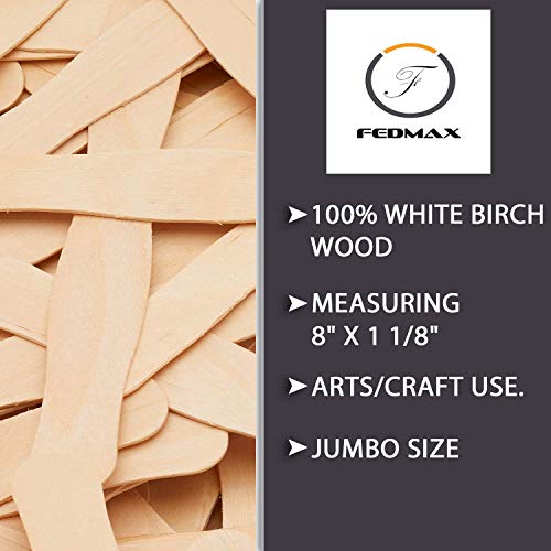 200 Pcs Jumbo Wooden Craft Sticks Pack - Bulk Popsicle Sticks For Arts & Crafts Projects, Holiday Ornament Crafting, Ice Cream, Waxing #TOP1