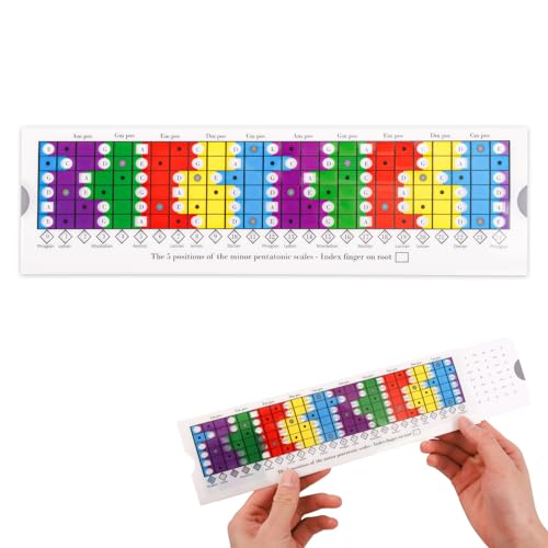 Guitar Chord Assisted Learning Tools, Magia Guitar Scales Sliding Ruler Libro de Escalas de Guitarra Accesorios de Aprendizaje de Guitarra para Principiantes Guitarristas Regalo