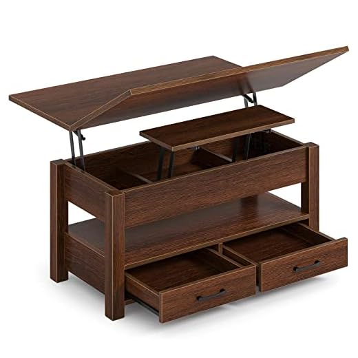 Rolanstar Convertible Coffee Table with Storage