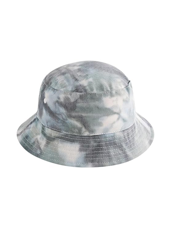 Kids Unisex Pink & Blue Color Tie & Dye Bucket Hat for Boys & Girls Age 8 to 14 Year (Grey)-image-47