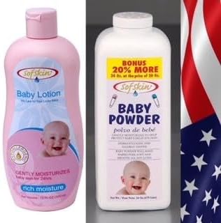 Sofskin (USA Brand) Combo Premium Baby Powder (675 gm) + Premium Baby Lotion (300 ml)