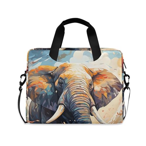 Funda para portátil ALAZA con diseño elefante, 13-15.6 pulg miniatura 1