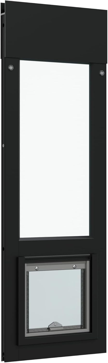 Liberty Cat Door for Horizontal Windows| Cat Door for Aluminum Windows | Sturdy Design for Window Insert | Black Frame | 39.5" - 41" Height Range