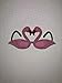 Glittered Flamingo Fanci-frames Party Accessory (1 Count) (1/pkg) Pkg/3