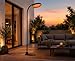 Standheizstrahler 2000W elektrisch – IP65 wetterfest, Ø 44 cm Heizgrill, 223 cm Höhe, stabiler Standfuß, Schwarz-Gold Design, leistungsstarker Terrassenstrahler für Garten & Balkon
