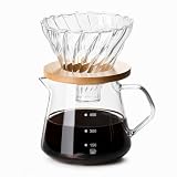 Yulondar 1 Pack Pour Over Coffee Maker, 450ml Glass Carafe