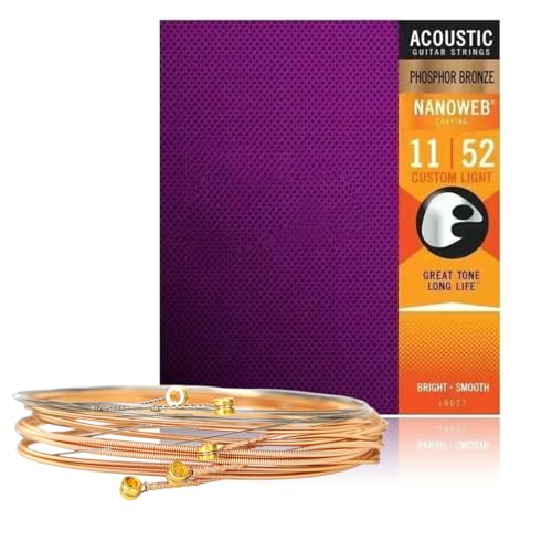 16027 Saiten Phosphor Bronze Akustik-Gitarrensaiten ohne NANOWEB Beschichtung(.011-.052)