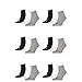 Produktbild PUMA 18 Paar Unisex Quarter Socken Sneaker Gr. 35-49 für Damen Herren Füßlinge, Farbe:882 - grey/white/black, Socken & Strümpfe:43-46