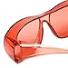 Calabria Unisex Fitover Safety Glasses with Tinted Lenses – [6000 - Fl-41 Pink] | Fit Over Eyeglasses for Light Sensitivity | Blue Light & UV Protection Glasses