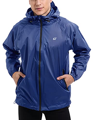 Amazon.com : Men's Waterproof Hooded Rain Jacket Running Cycling