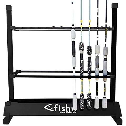 Soporte de caña FISHN® para 24 cañas de Pescar de Aluminio Cover