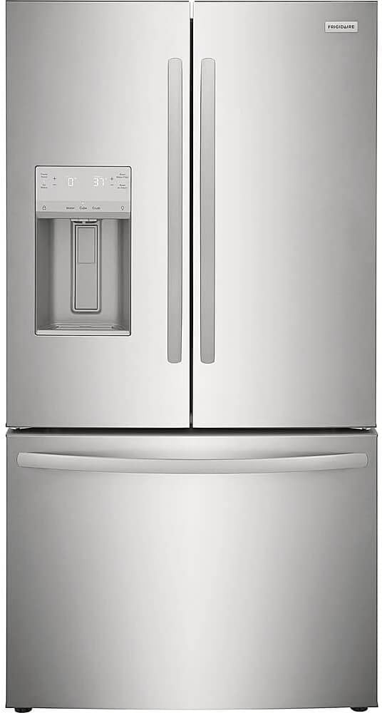 Frigidaire FRFC2323A 36 pulgadas de ancho 22,6 pies cúbicos. Pie. Refrigerador de puerta francesa con dispensador externo de agua y hielo - Acero inoxidable