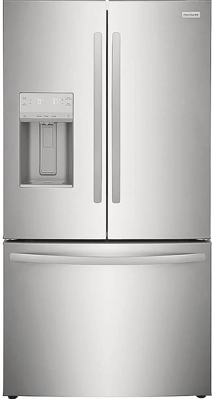 Frigidaire FRFC2323A 36 pulgadas de ancho 22,6 pies cúbicos. Pie. Refrigerador de puerta francesa con dispensador externo de agua y hielo - Acero inoxidable