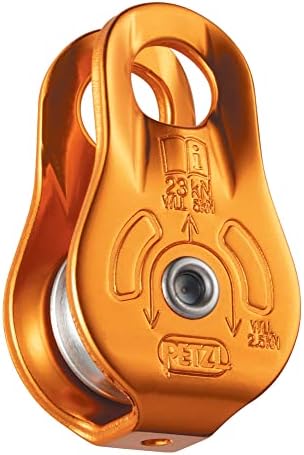 Petzl FIXE Pulley - Versatile Compact Pulley with Fixed Side Plates for Hauling and Rigging - Yellow