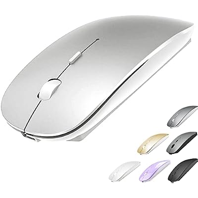 KLO Rechargeable Bluetooth 5.2/3.0/Type-C/USB-2.4G Mouse for MacBook/MacBook air/Pro/iPad, Wireless Mouse for Laptop/Notebook/pc/iPad/Chromebook (Gold)