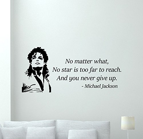 Michael Jackson Quote Wall Decal No Matter What Lettering Poster Print King Of Pop Music Poster Viny - //coolthings.us