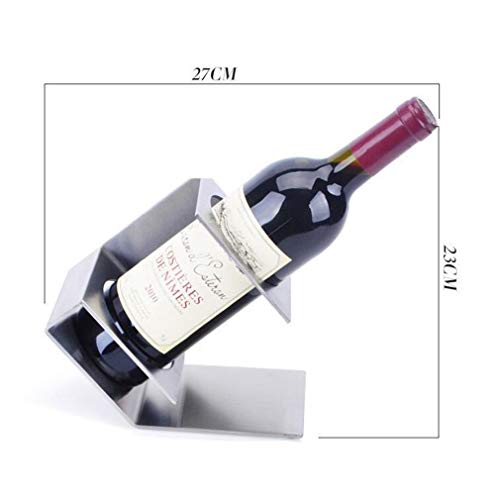 Soporte de botella de vino de acero inoxidable 19x10x17 cm miniatura 4