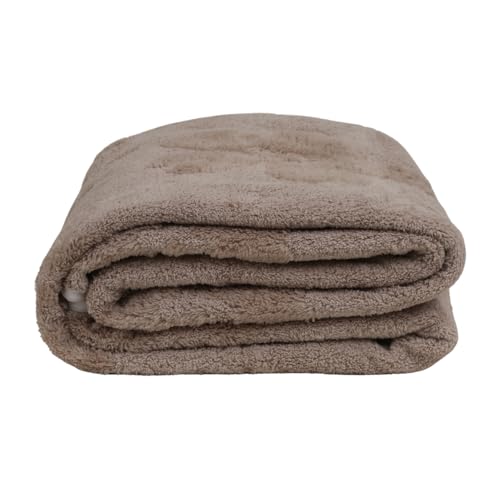 Image of HANKER Ultra Luxury Large /Full Size Plush Bath Towel | Soothing Beige Colour Blossom Super, Very Soft On Skin, Luxurious Fabric, Pure Polyamide, 70x140cm, 500GSM
