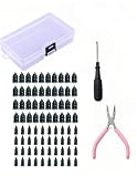 Kit di riparazione pneumatici 100 pezzi Chiodi in gomma for riparazione pneumatici Kit tappi for pneumatici multi-dimensione, kit self-service con viti in gomma for auto, moto, camion, trattore, rimor