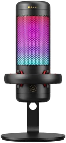 TONOR TC320 Gaming Microphone, USB Computer Mic with RGB, Condenser Mic with Stand/Mute Touch for Streaming Podcast Recording Studio Singing Youtube Compatible with Laptop/PC/Mac/PS4/PS5/NS Black