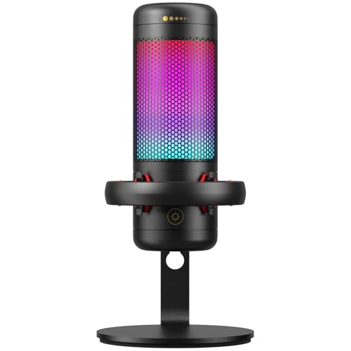 TONOR TC320 Gaming Microphone, USB Computer Mic with RGB, Condenser Mic with Stand/Mute Touch for Streaming Podcast Recording Studio Singing Youtube Compatible with Laptop/PC/Mac/PS4/PS5/NS Black TONOR TC320 Gaming Microphone, USB Computer Mic with RGB, Condenser Mic with Stand/Mute Touch for Streaming Podcast Recording Studio Singing Youtube Compatible with Laptop/PC/Mac/PS4/PS5/NS Black