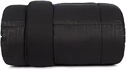 Edredom Toque Acetinado Toque de Pluma Clássica - Labirinto Preto - Solteiro