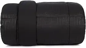 Edredom Toque Acetinado Toque de Pluma Clássica - Labirinto Preto - Solteiro