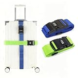 liuchanghe Koffergurt 2 Stück, Verstellbare Kofferband mit Schloss, kofferband Gurt mit...