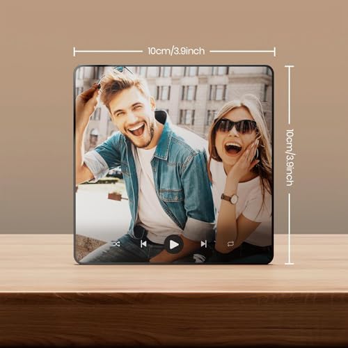 Miniatura 5 de Coiisovd Imán De Nevera Personalizado Con Música Y Foto, Reproductor Musical De Spotify Con Portada De Álbum Magnético Que Puede Reproducir Canciones, Regalo Para Cumpleaños Navidad San Valentín