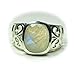 GemsOnClick - Anello da Uomo con Vera Pietra di Luna Arcobaleno, in Argento Sterling 925, a Forma di Cuscino, Fatto a Mano, Misura H-Z e Argento, 61 (19.4), Colore: Multicolore, cod. GOCJPSMN19R56-S