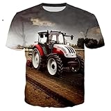 Photo Gallery xinruyi farm field auto tractor printed t-shirt casual street boys girls crew neck top clothing Photo Gallery xinruyi farm field auto tractor printed t-shirt casual street boys girls crew neck top clothing