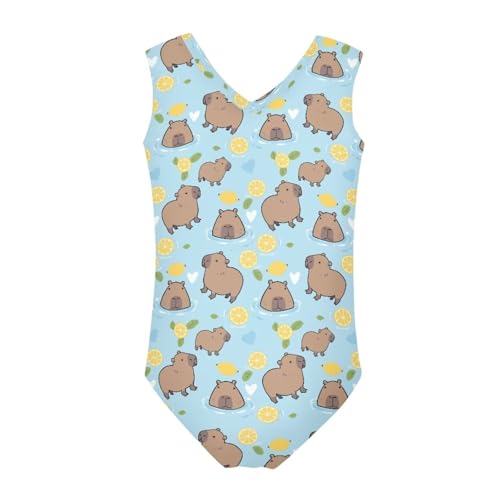 Image of Girls Swimsuit 3-14Y One Piece Swimwear Sleeveless Girls Bathing Suit