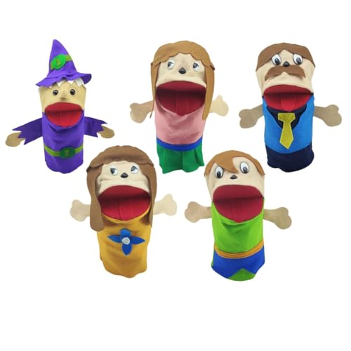 Fantoches Historia de João E Maria Kit com 5 Personagens De Mão 25cm em Feltro