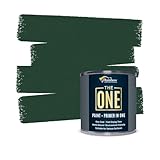 THE ONE All-In-One Paint & Primer - Green Matte, 33.8 Fl Oz/1 Liter | 1 Coat Formula | Easy Indoor & Outdoor Decorating for Home & Garden Walls, Floors & Furniture | Water-Based & Low VOC