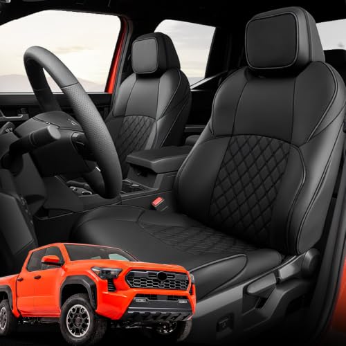 Front Car Seat Covers for Toyota Tacoma 2024 2025 2026 Double Cab