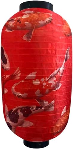 赤ちょうちん 提灯 店舗用ちょうちん 紅染め ビニール提灯 屋台 店先に 防水 防風 (10,25*45cm)