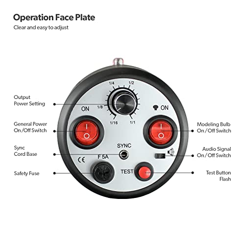 Limostudio 160W Photo Monolight Flash Strobe Studio Photography Light Lighting, Flash Strobe Light, Quality Circular Flash Tube Bulb, Quality Model Light Bulb, Agg1756 #TOP1