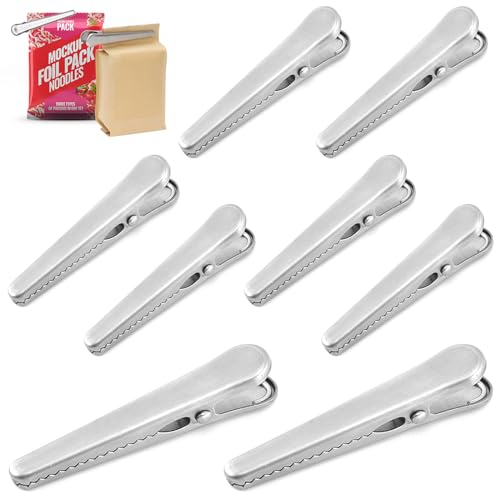 10 Pieza Clips de Sellado de Alimentos de Acero Inoxidable...