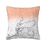 Throw Pillows Modern White Marble Pillow Covers Faux Rose Pink Glitter Ombre Cushion Cover Modern Pi