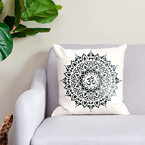 Image of Om Mandala Stencil - Yoga Room Decor, Cool Designs, Gift for Yoga Lover