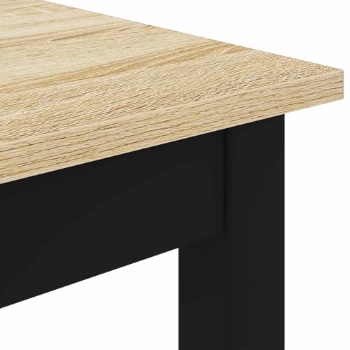 Table de salle à manger bois structure métal moderne et durable - 8